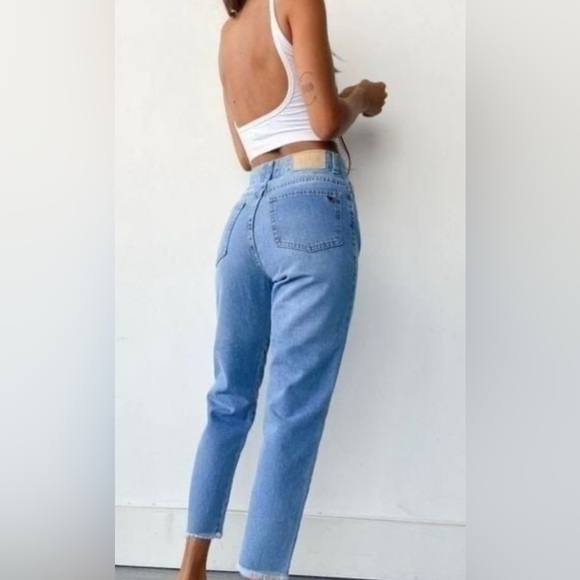 NWT Chipre High Rise Mom Barrel Jeans 27/4 crop - Picture 2 of 8